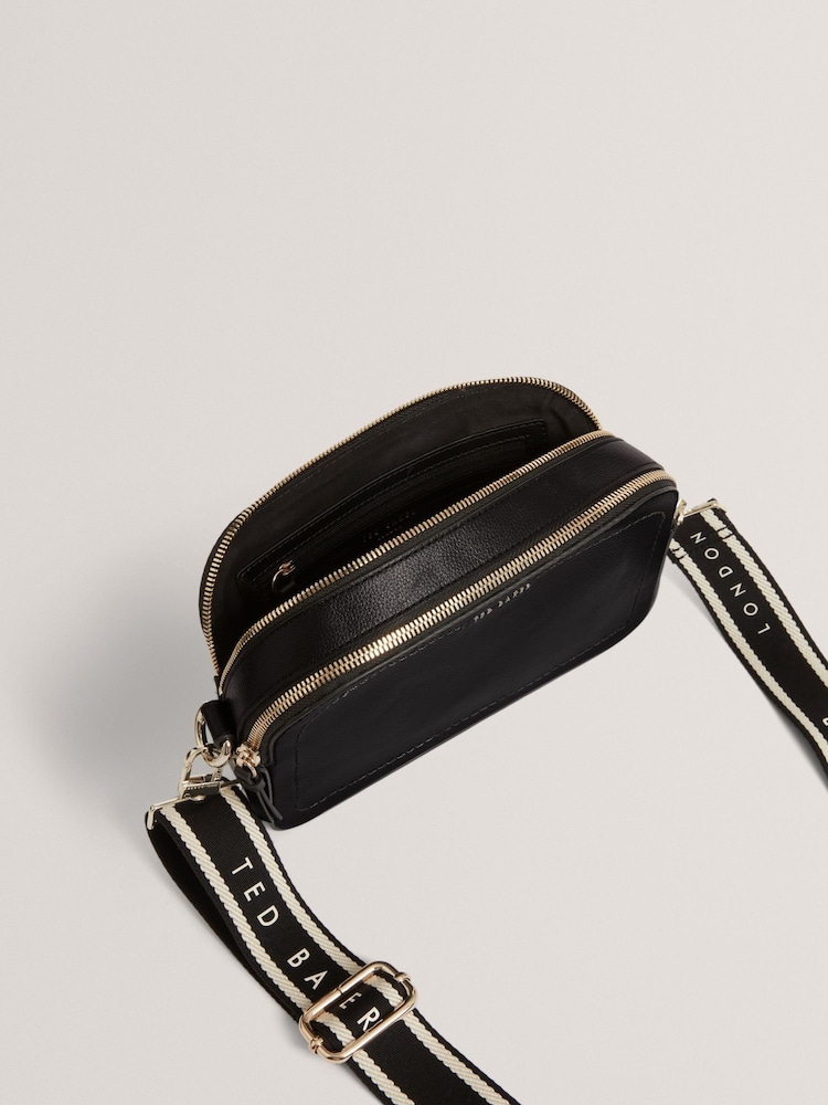 Ted Baker Black Luceele Webbing Leather Cross-Body Bag - Image 5 of 5