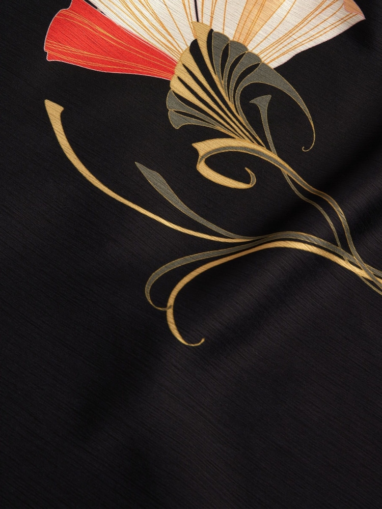 Ted Baker Black Molma - Neck Tie Printed Mini Dress - Image 6 of 6 Ted Baker Black Molma - Neck Tie Printed Mini Dress - Image 6 of 6