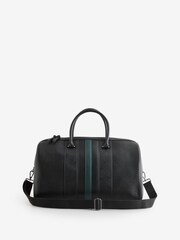 Ted Baker Black Evyday Striped Pu Holdall - Image 1 of 1