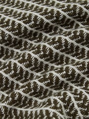 Ted Baker Green Kolomer Short Sleeve Herringbone Texture Polo Shirt - Image 5 of 5