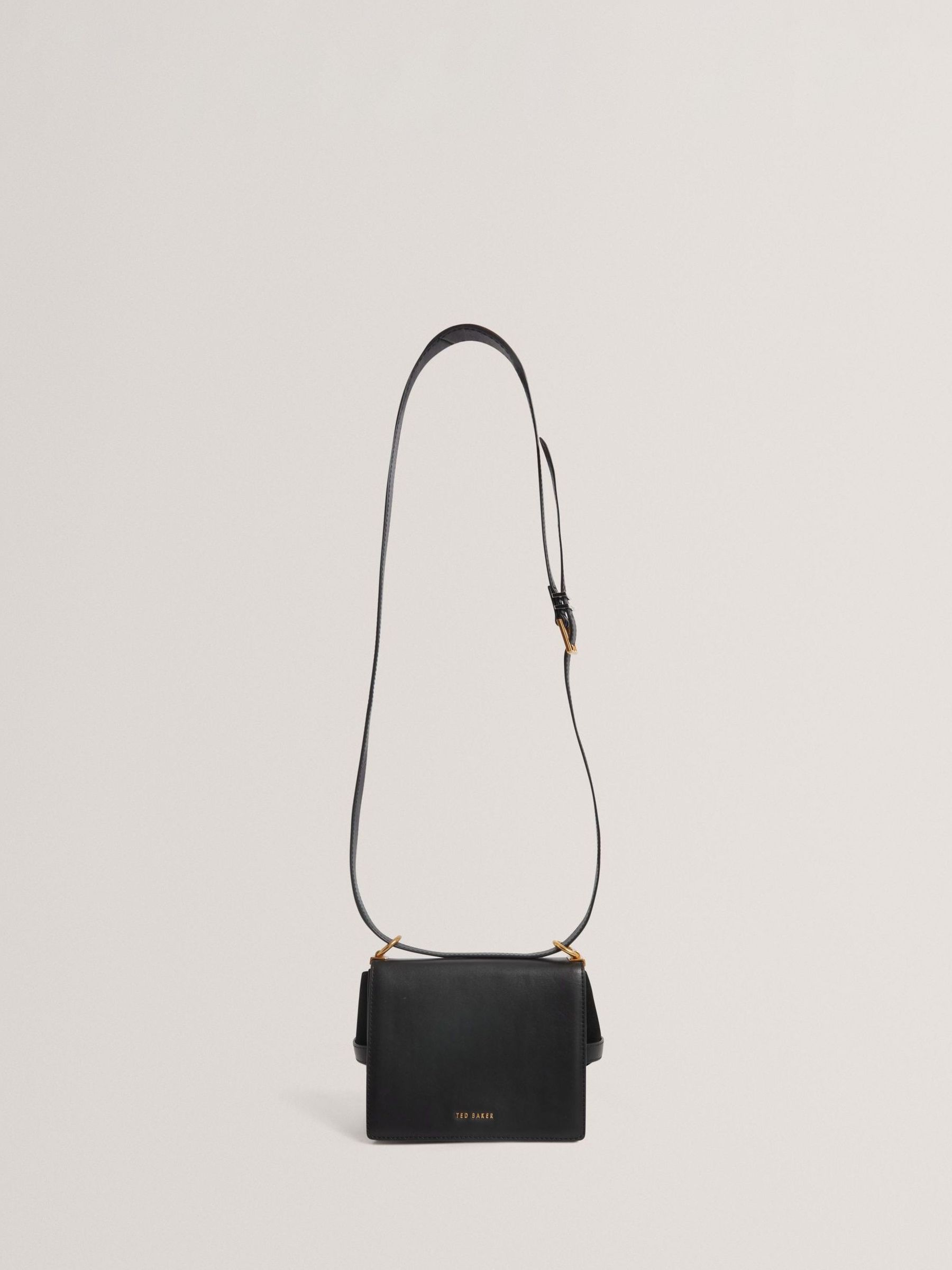 Buy Ted Baker Black Talika Suede Belted Detail Cross-Body Bag from