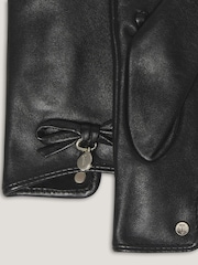 Ted Baker Black Sheryys Bow Detail Leather Gloves - Image 3 of 3