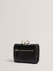 Ted Baker Black Roosa Rose Detail Leather Small Bobble Purse - Image 2 of 5