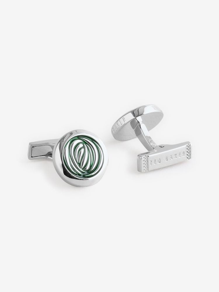 Ted Baker Silver Spiiral Spiral Cufflinks - Image 1 of 3 Ted Baker Silver Spiiral Spiral Cufflinks - Image 1 of 3