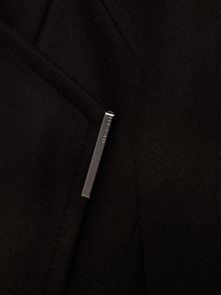Ted Baker Black Rosecee Wool Wrap Jacket - Image 3 of 3 Ted Baker Black Rosecee Wool Wrap Jacket - Image 3 of 3