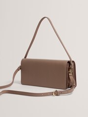 Ted Baker Cream Twyyla Leather Elongated Shoulder Bag - Image 3 of 5