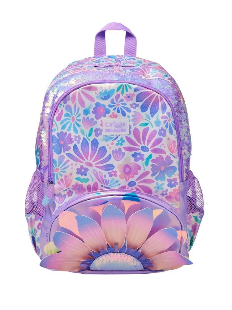 Smiggle Purple Bloom Classic Backpack - Image 1 of 3 Smiggle Purple Bloom Classic Backpack - Image 1 of 3