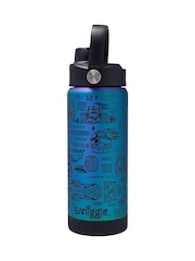 Smiggle Black Accelerate Squiggle Insulated Stainless Steel Drink Bottle 550Ml - Image 1 of 2