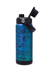 Smiggle Black Accelerate Squiggle Insulated Stainless Steel Drink Bottle 550Ml - Image 2 of 2