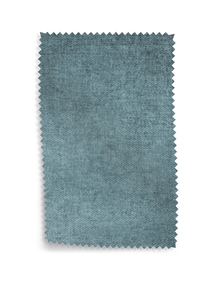 Fine Chenille Easy Clean Mid Blue Wilson Highback Armchair - Image 5 of 5