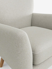 Plush Chenille Oyster Wilson Highback Armchair - Image 4 of 4