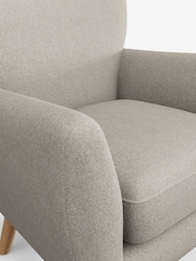 Tweedy Chenille Oyster Wilson Highback Armchair - Image 4 of 5
