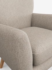 Tweedy Chenille Mid Natural Wilson Highback Armchair - Image 4 of 5