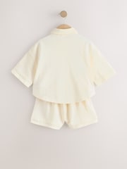 Ecru Embroidered Floral Shirt and Shorts Set (3-16yrs) - Image 3 of 5