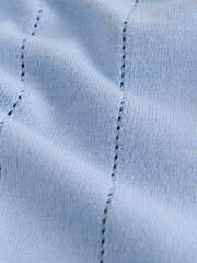 Albastru - Tricotate polo cu guler și revere Tricouri (3-16ani) - Imaginea 3 din 4