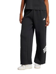 adidas Black Future Icons 3-Stripes Open-Hem Tracksuit Bottoms - Image 1 of 5