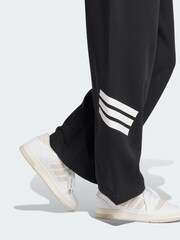 adidas Black Future Icons 3-Stripes Open-Hem Tracksuit Bottoms - Image 4 of 5