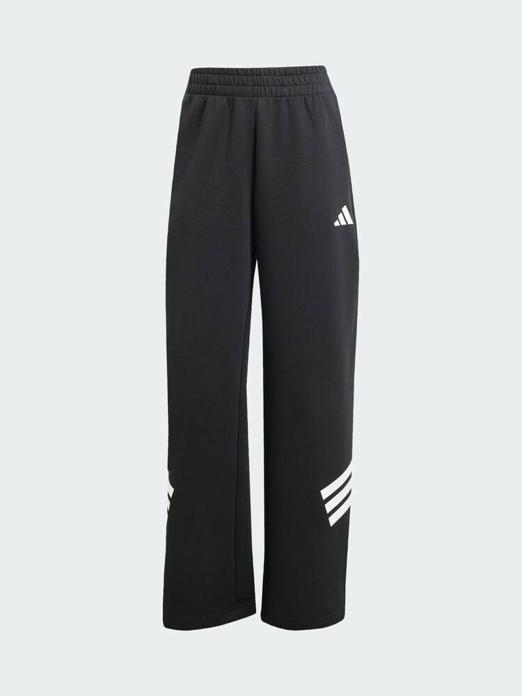 adidas Black Future Icons 3-Stripes Open-Hem Tracksuit Bottoms - Image 5 of 5