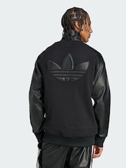 adidas Originals Black x Jeremy Scott Faux Leather Mesh Track Top - Image 2 of 5