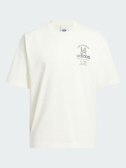 adidas Originals White Sports Design GFX T-Shirt - Image 4 of 4