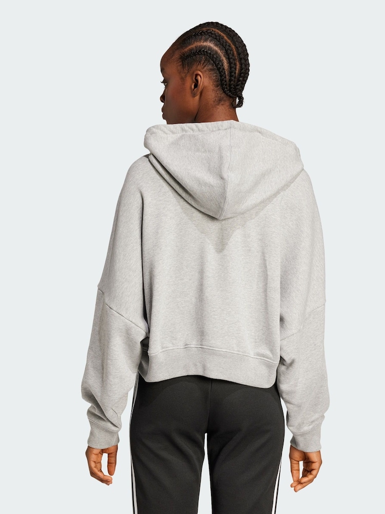 adidas Originals Grey Essentials Short Full-Zip French Terry Hoodie - Image 2 of 5