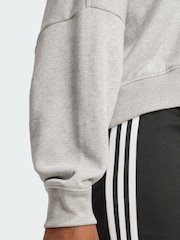 adidas Originals Grey Essentials Short Full-Zip French Terry Hoodie - Image 4 of 5