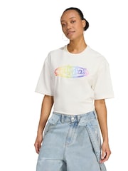 adidas Originals White x Jeremy Scott Graphic T-Shirt - Image 1 of 4
