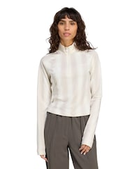 adidas Originals White Half-Zip Graphic Football Long-Sleeve Top - Image 1 of 5