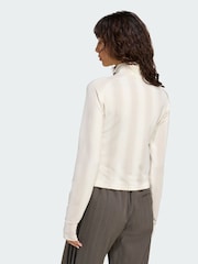 adidas Originals White Half-Zip Graphic Football Long-Sleeve Top - Image 2 of 5