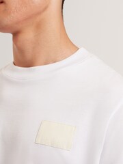 Ted Baker White Lucka Branded Heavy Weight T-Shirt - Image 2 of 5
