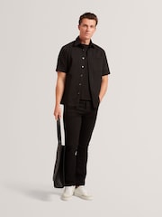 Ted Baker Black Lucka Branded Heavy Weight T-Shirt - Image 2 of 6