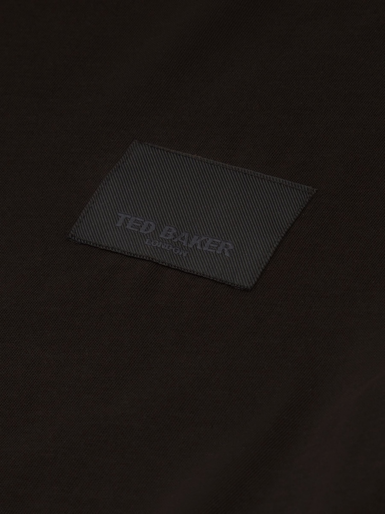 Ted Baker Black Lucka Branded Heavy Weight T-Shirt - Image 6 of 6