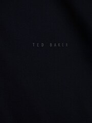 Ted Baker Blue Branded Honeycomb Trim Long Sleeve Polo Shirt - Image 2 of 2