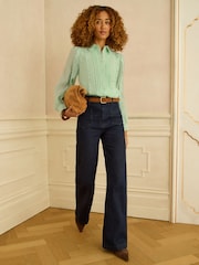 Πράσινο μέντας - Πουκάμισο Με Μακρύ Μανίκι Με Κουμπιά & Δαντέλα Love & Roses - Εικόνα 2 του 4