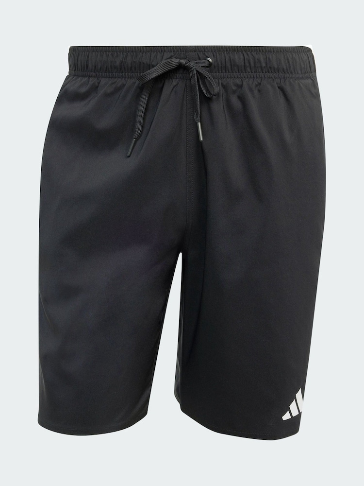 adidas Black 3-Stripes 8-Inch Swim Shorts - Image 5 of 5 adidas Black 3-Stripes 8-Inch Swim Shorts - Image 5 of 5