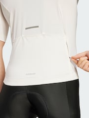 adidas White Heritage Tempo 3-Stripes Cycling Jersey - Image 3 of 5