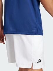 adidas Blue Club Tennis Polo Shirt - Image 4 of 5