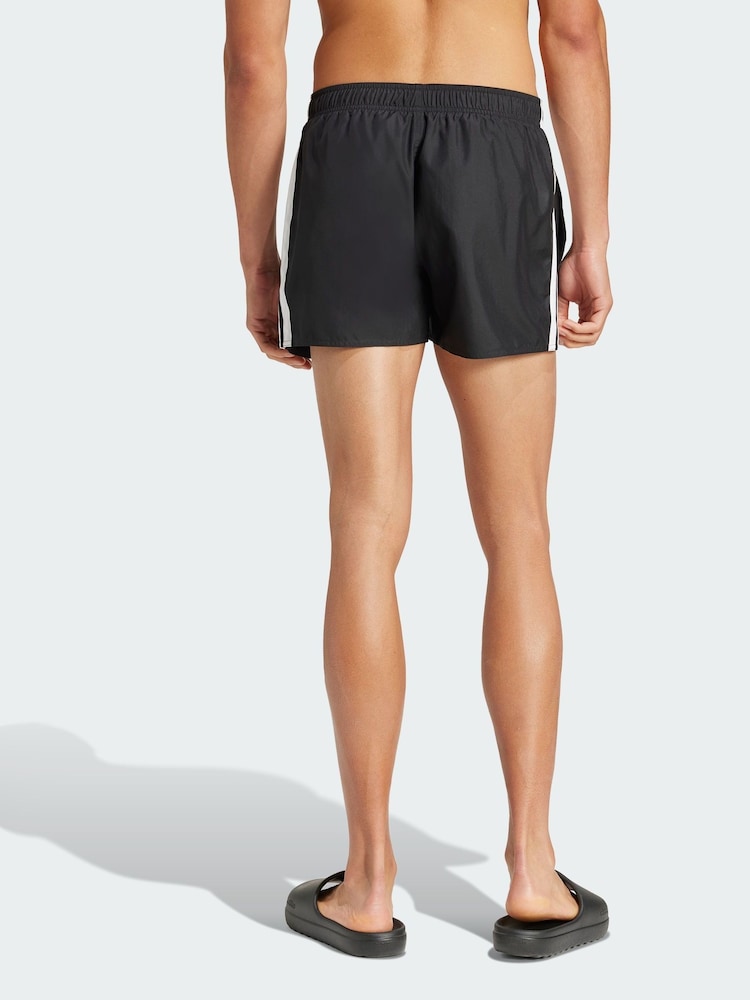 adidas Black 3-Stripes Swim Shorts 3-Inch - Image 2 of 5 adidas Black 3-Stripes Swim Shorts 3-Inch - Image 2 of 5