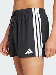 adidas Black 3-Stripes Swim Shorts 3-Inch - Image 3 of 5