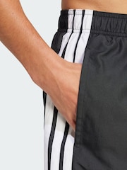adidas Black 3-Stripes Swim Shorts 3-Inch - Image 4 of 5