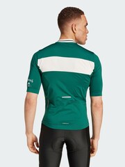 adidas Green Heritage Tempo 3-Stripes Cycling Jersey - Image 2 of 5