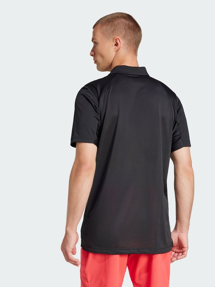 adidas Black Club Tennis Polo Shirt - Image 2 of 4 adidas Black Club Tennis Polo Shirt - Image 2 of 4