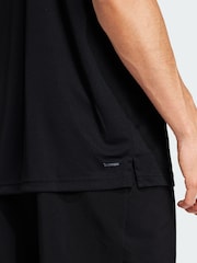 adidas Black Club Tennis 3-Stripes Polo Shirt - Image 4 of 5