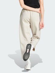 adidas Cream Essentials Contemporary Logo Fleece Barrel Joggers - Image 2 of 5