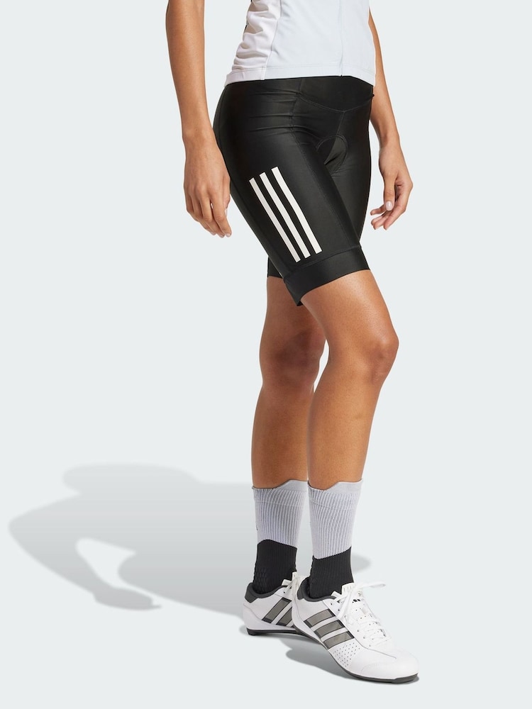 adidas Black Essentials 3-Stripes Padded Cycling Shorts - Image 1 of 6