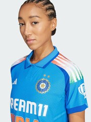 adidas Blue India Cricket One Day International Jersey - Image 3 of 4