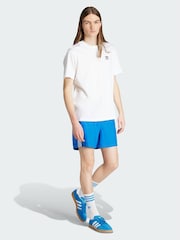 adidas Originals Blue Adicolor 3-Stripes 5-Inch Swim Shorts - Image 1 of 5