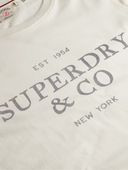 Superdry Cream Luxe Casual Relaxed Fit T-Shirt - Image 5 of 5