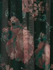 Adrianna Papell Green Print Tulle Maxi Dress - صورة 4 من 6