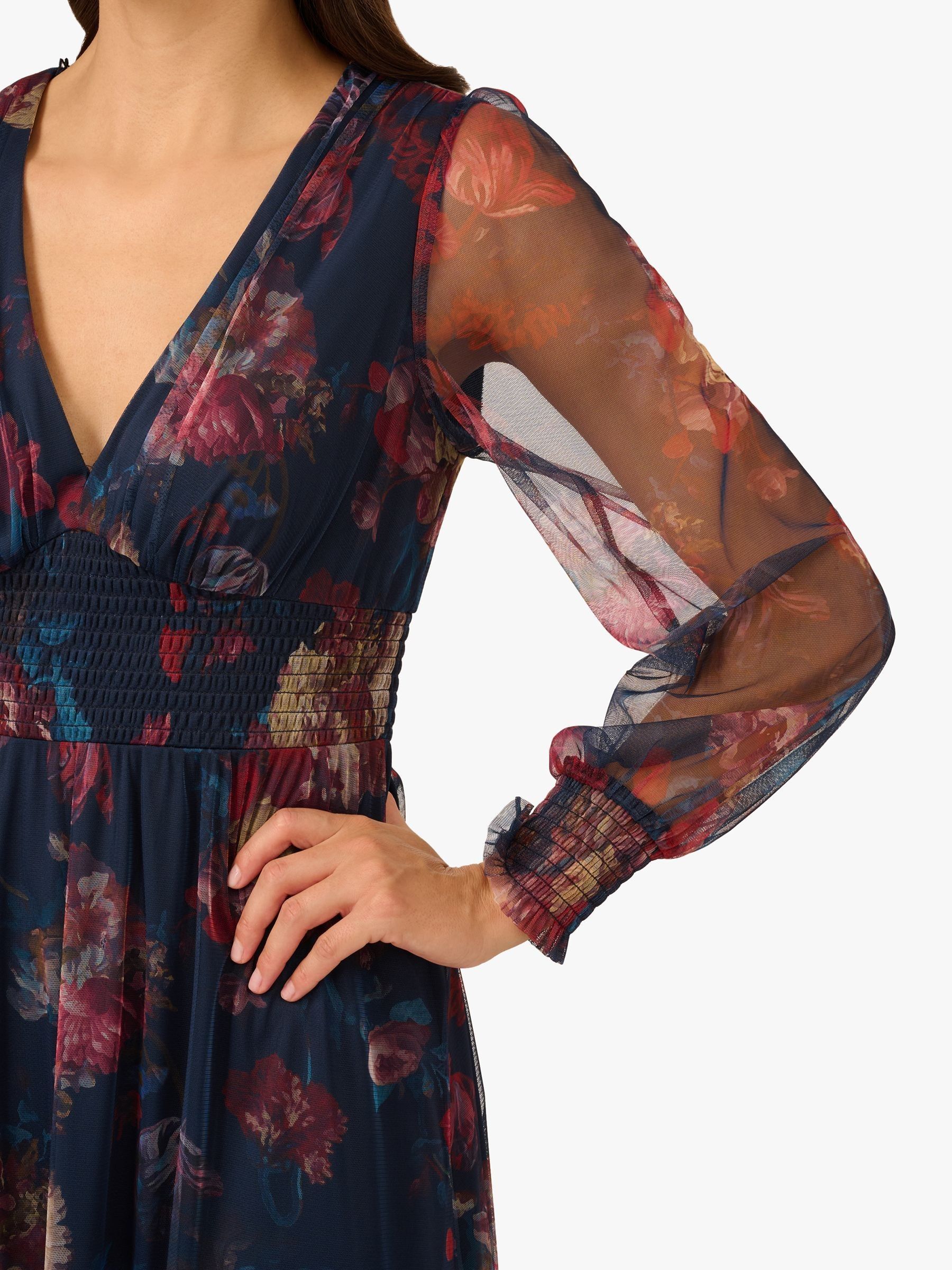 【海外限定】AdriannaPapell 【海外限定】AdriannaPapellBlue Kn Buy Adrianna Papell Blue Print Mesh Maxi Dress from Next USA